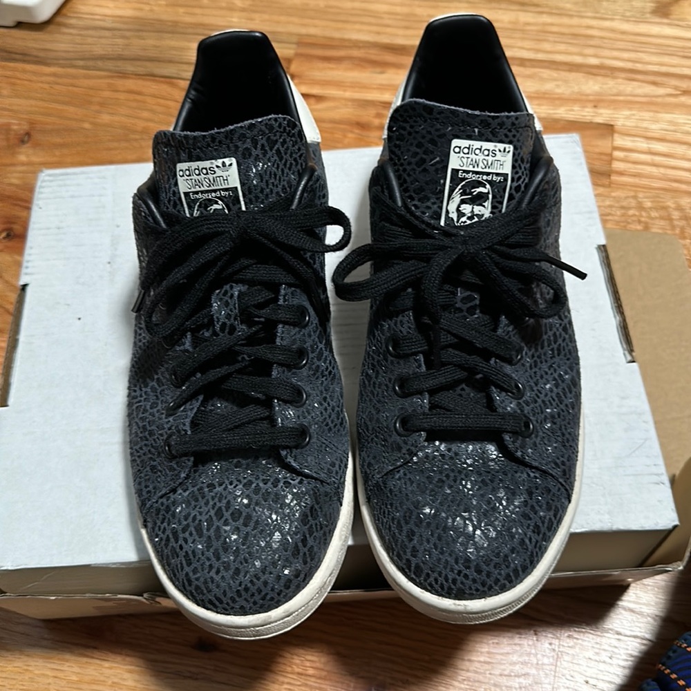 Adidas Stan Smith Black Snakeprint Size 7.5